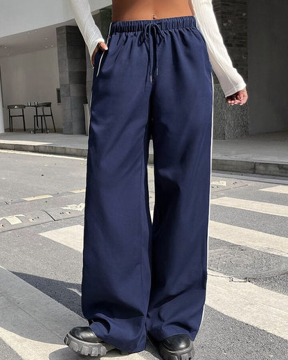 Coolane High Waist Seam Detail Wide Leg Pants