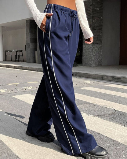 Coolane High Waist Seam Detail Wide Leg Pants