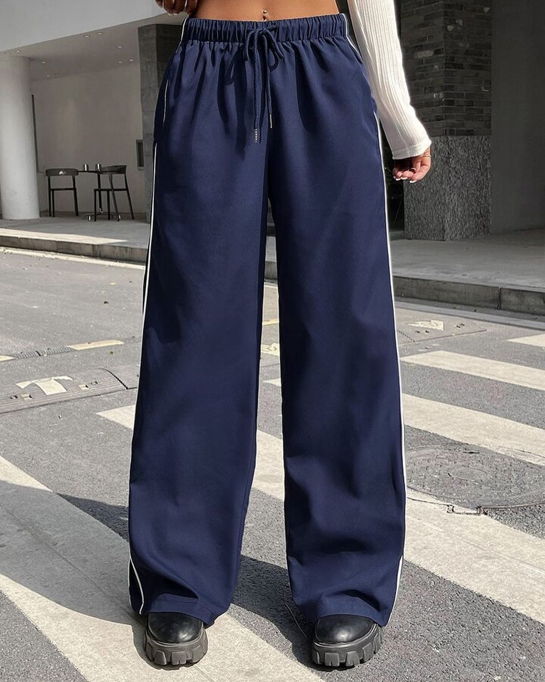 Coolane High Waist Seam Detail Wide Leg Pants