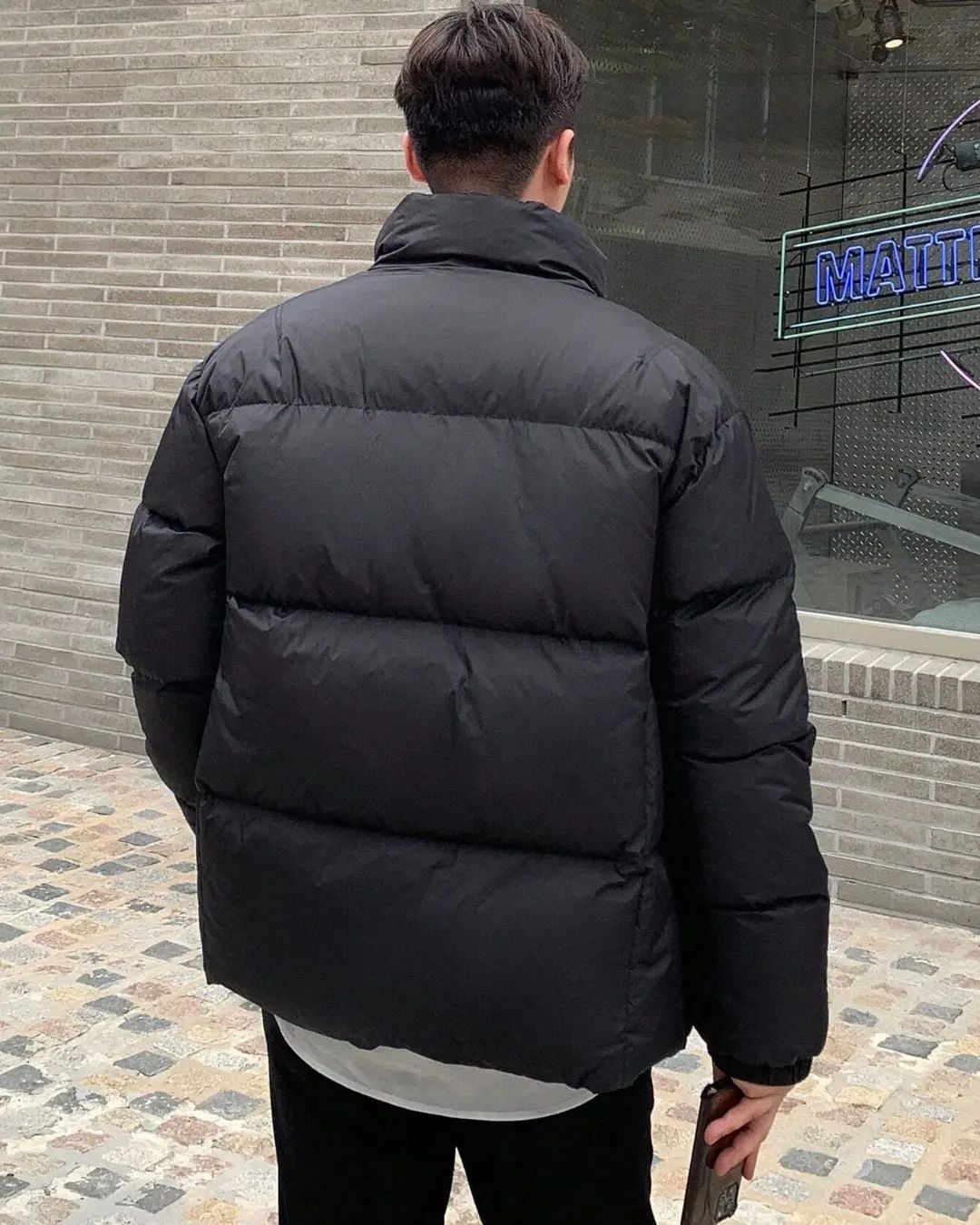 Men Zip Up Padded Coat For Winter